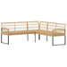 Set de canapele pentru grădină 2 pcs natural Poli Rattan Oțel - WALTI WALTI