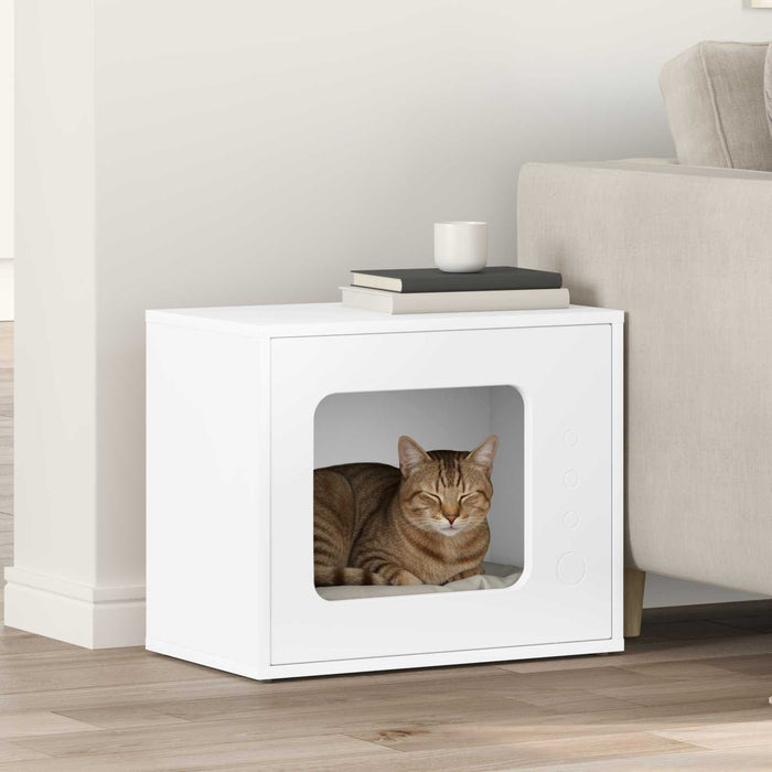 Casa pentru pisici Alb 51 x 30 x 42 cm Lemn compozit - WALTI WALTI
