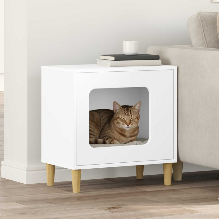 Casa pentru pisici Alb 51 x 30 x 52 cm Lemn compozit - WALTI WALTI