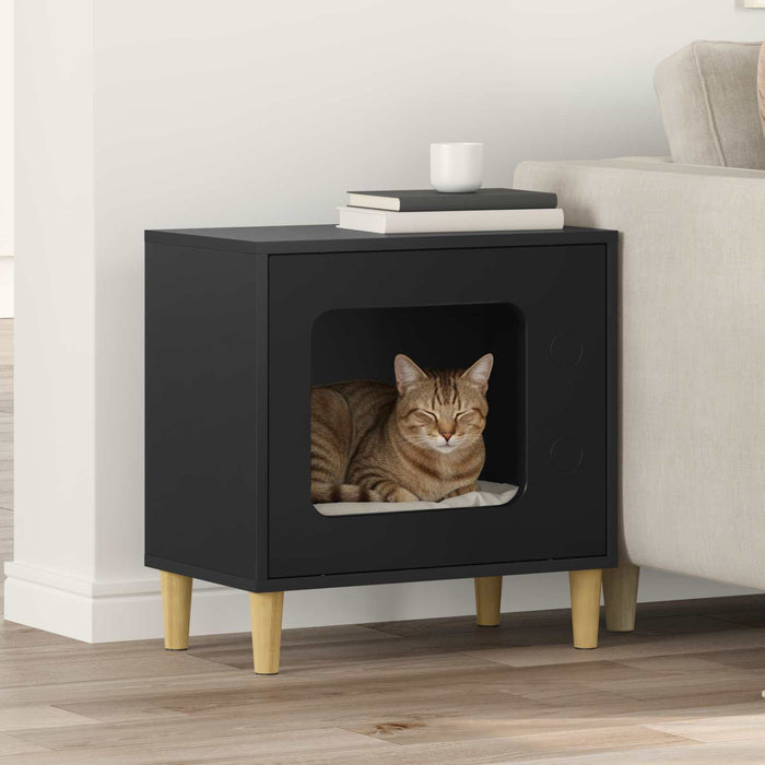 Casa pentru pisici Negru 51 x 30 x 52 cm Lemn compozit - WALTI WALTI