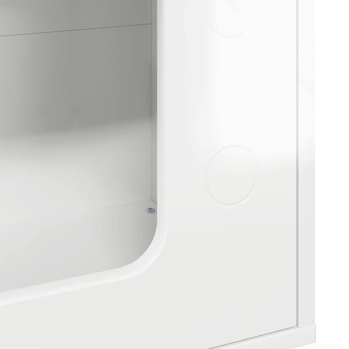 Casa pentru pisici Alb Lucios 51 x 30 x 52 cm Lemn compozit - WALTI WALTI