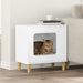 Casa pentru pisici Alb Lucios 51 x 30 x 52 cm Lemn compozit - WALTI WALTI