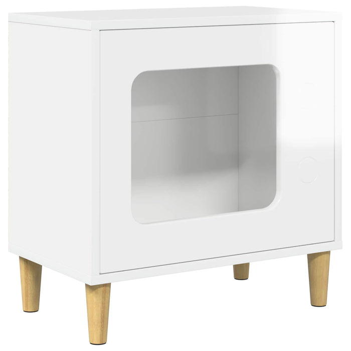 Casa pentru pisici Alb Lucios 51 x 30 x 52 cm Lemn compozit - WALTI WALTI