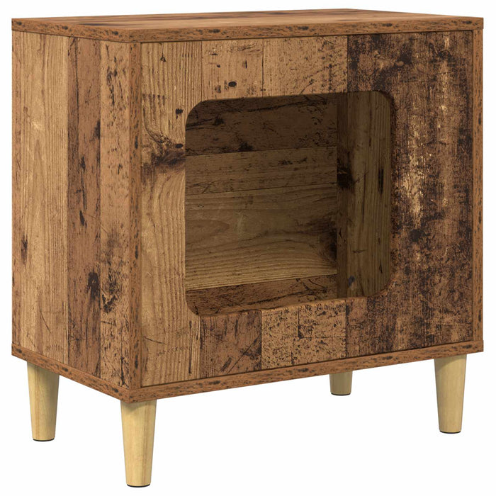 Casa pentru pisici Lemn vechi 51 x 30 x 52 cm Lemn compozit - WALTI WALTI