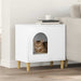 Casa pentru pisici Alb Lucios 51 x 30 x 52 cm Lemn compozit - WALTI WALTI
