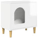 Casa pentru pisici Alb Lucios 51 x 30 x 52 cm Lemn compozit - WALTI WALTI