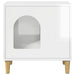 Casa pentru pisici Alb Lucios 51 x 30 x 52 cm Lemn compozit - WALTI WALTI