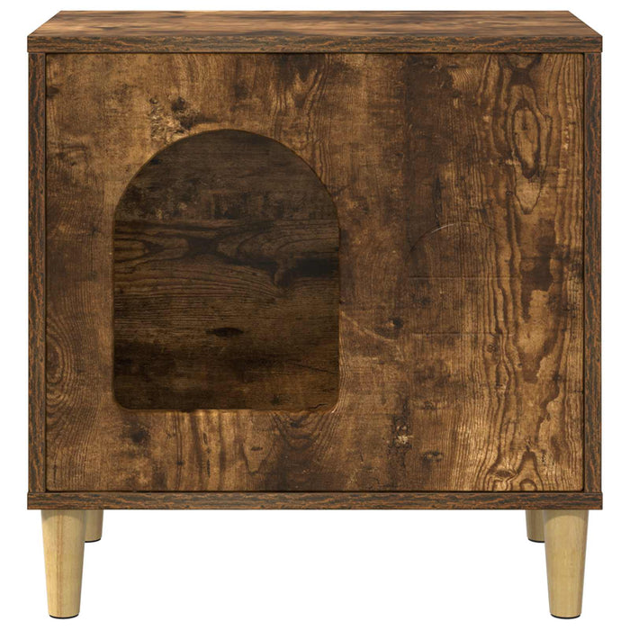 Casa pentru pisici Stejar fumuriu 51 x 30 x 52 cm Lemn compozit - WALTI WALTI