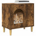 Casa pentru pisici Stejar fumuriu 51 x 30 x 52 cm Lemn compozit - WALTI WALTI