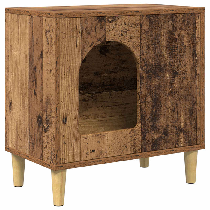 Casa pentru pisici Lemn vechi 51 x 30 x 52 cm Lemn compozit - WALTI WALTI