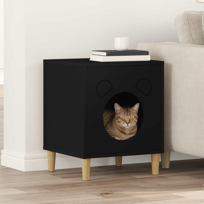 Casa pentru pisici Negru 42,5 x 40 x 53 cm Lemn compozit - WALTI WALTI