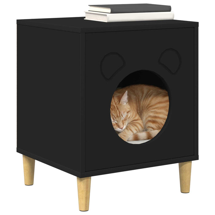 Casa pentru pisici Negru 42,5 x 40 x 53 cm Lemn compozit - WALTI WALTI