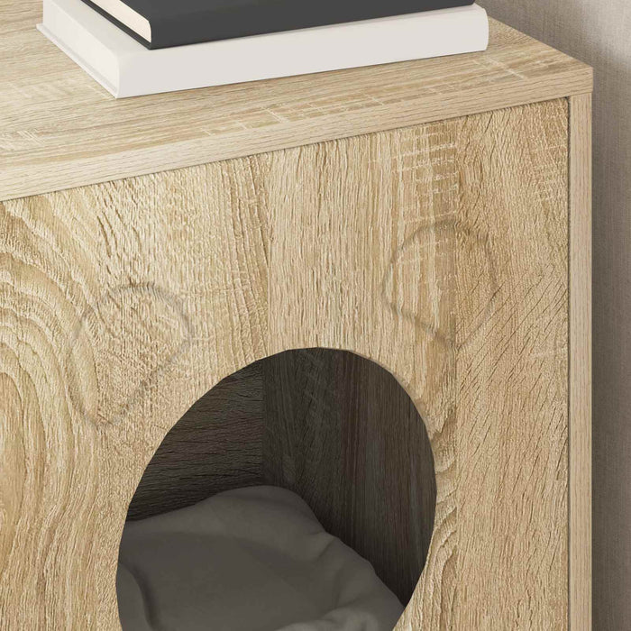 Casa pentru pisici Sonoma 42,5 x 40 x 53 cm Lemn compozit - WALTI WALTI