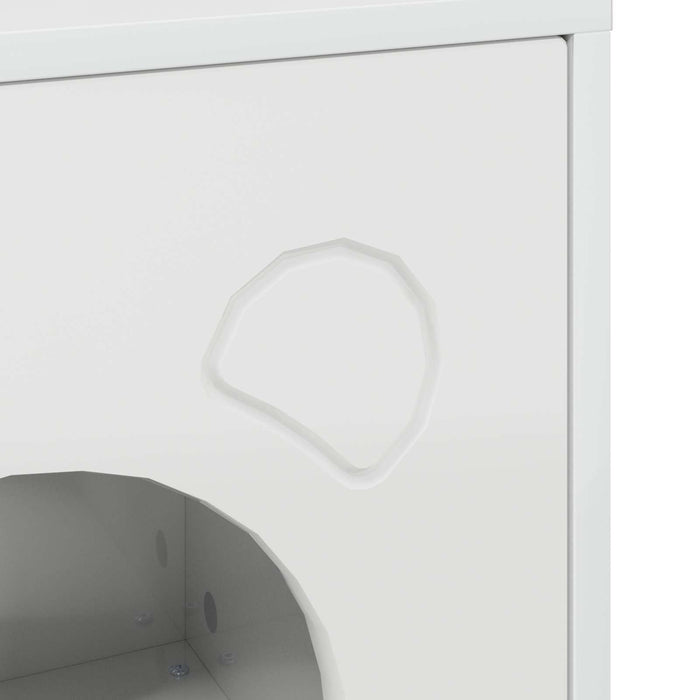 Casa pentru pisici Alb Lucios 42,5 x 40 x 53 cm Lemn compozit - WALTI WALTI