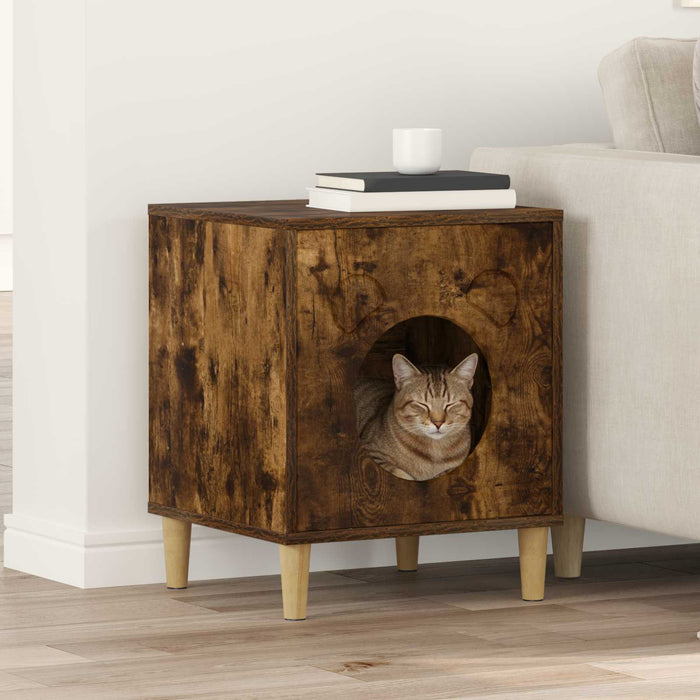 Casa pentru pisici Stejar fumuriu 42,5 x 40 x 53 cm - WALTI WALTI