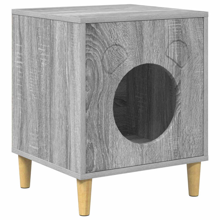 Casa pentru pisici Gri Sonoma 42,5 x 40 x 53 cm Lemn compozit - WALTI WALTI