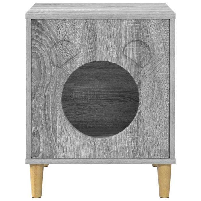 Casa pentru pisici Gri Sonoma 42,5 x 40 x 53 cm Lemn compozit - WALTI WALTI