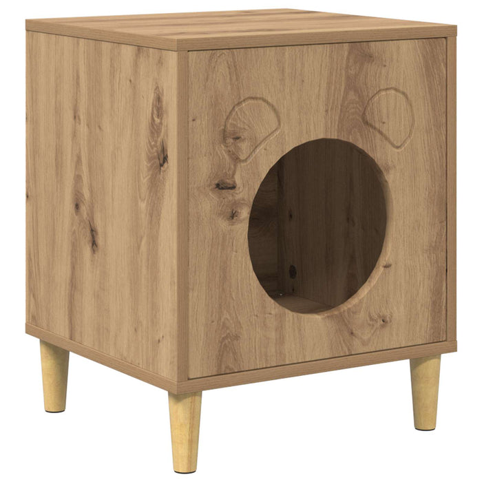 Casa pentru pisici Stejar artizanal 42,5 x 40 x 53 cm - WALTI WALTI