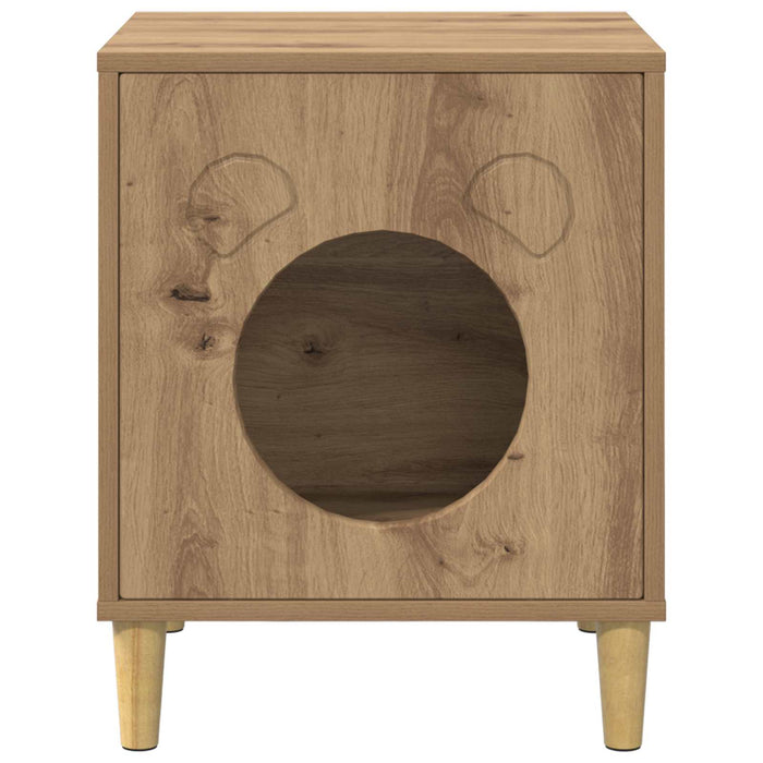 Casa pentru pisici Stejar artizanal 42,5 x 40 x 53 cm - WALTI WALTI