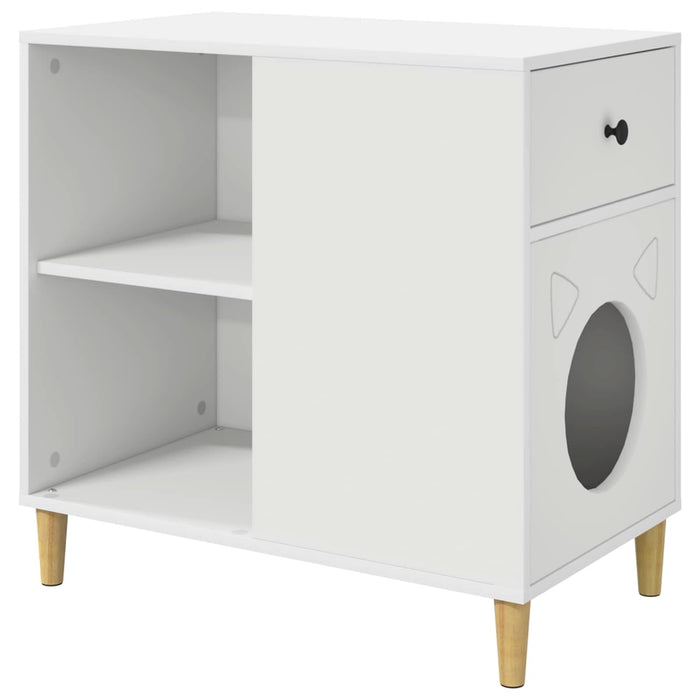 Casa pentru pisici Alb 72 x 42.5 x 70 cm Lemn compozit - WALTI WALTI