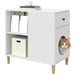 Casa pentru pisici Alb 72 x 42.5 x 70 cm Lemn compozit - WALTI WALTI