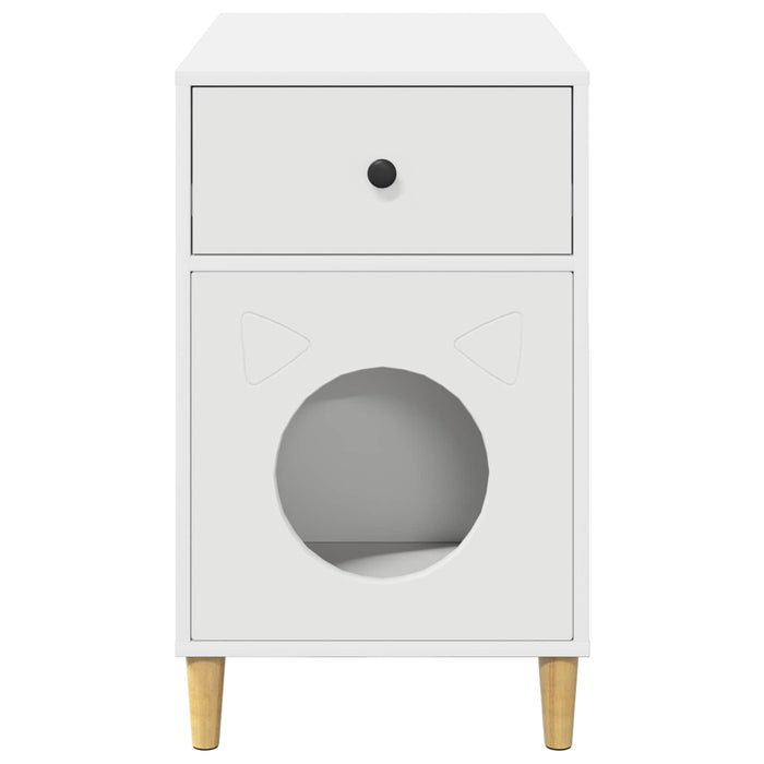 Casa pentru pisici Alb 72 x 42.5 x 70 cm Lemn compozit - WALTI WALTI