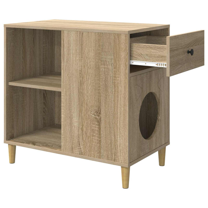 Casa pentru pisici Sonoma 72 x 42.5 x 70 cm Lemn compozit - WALTI WALTI