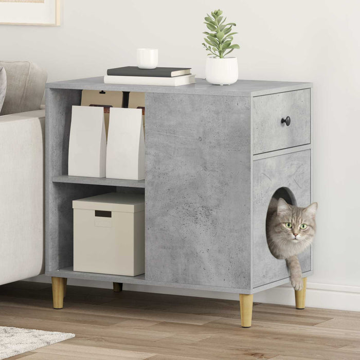 Casa pentru pisici Beton 72 x 42.5 x 70 cm Lemn compozit - WALTI WALTI