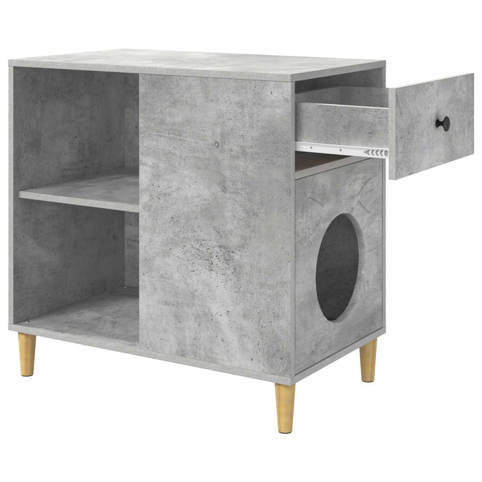 Casa pentru pisici Beton 72 x 42.5 x 70 cm Lemn compozit - WALTI WALTI