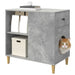 Casa pentru pisici Beton 72 x 42.5 x 70 cm Lemn compozit - WALTI WALTI