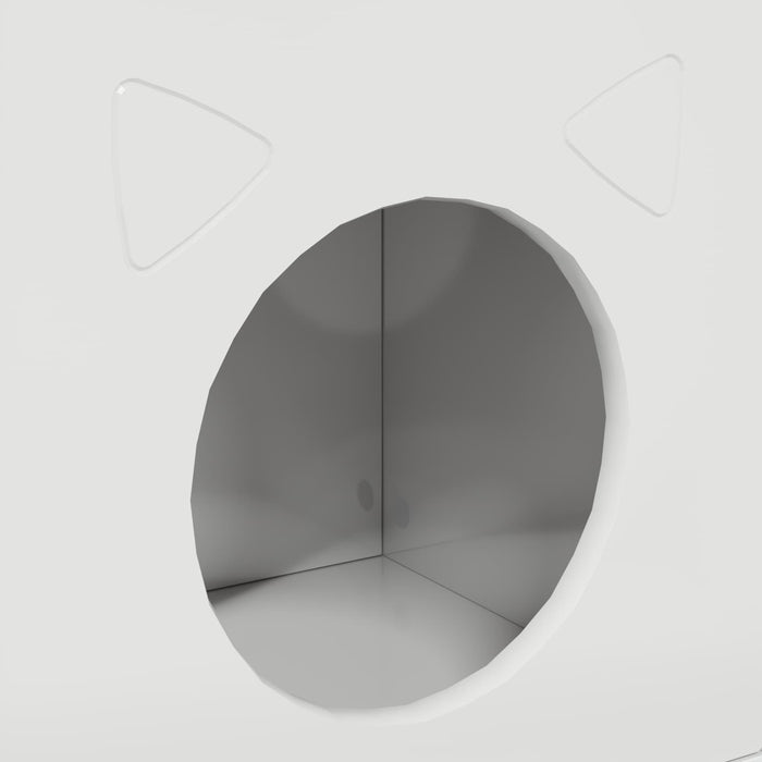 Casa pentru pisici Alb Lucios 72 x 42.5 x 70 cm Lemn compozit - WALTI WALTI