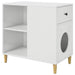Casa pentru pisici Alb Lucios 72 x 42.5 x 70 cm Lemn compozit - WALTI WALTI
