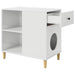 Casa pentru pisici Alb Lucios 72 x 42.5 x 70 cm Lemn compozit - WALTI WALTI
