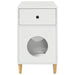 Casa pentru pisici Alb Lucios 72 x 42.5 x 70 cm Lemn compozit - WALTI WALTI