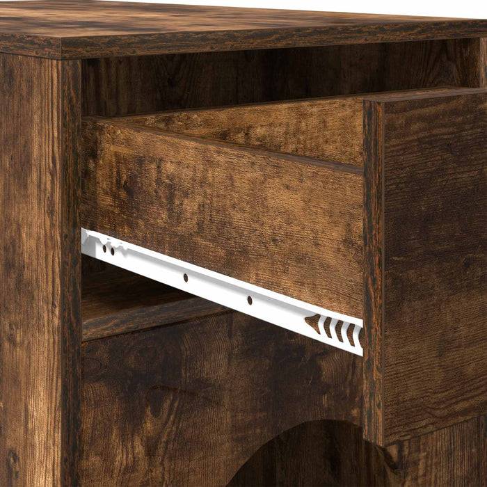 Casa pentru pisici Stejar fumuriu 72 x 42.5 x 70 cm - WALTI WALTI