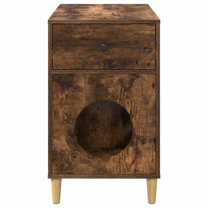 Casa pentru pisici Stejar fumuriu 72 x 42.5 x 70 cm - WALTI WALTI