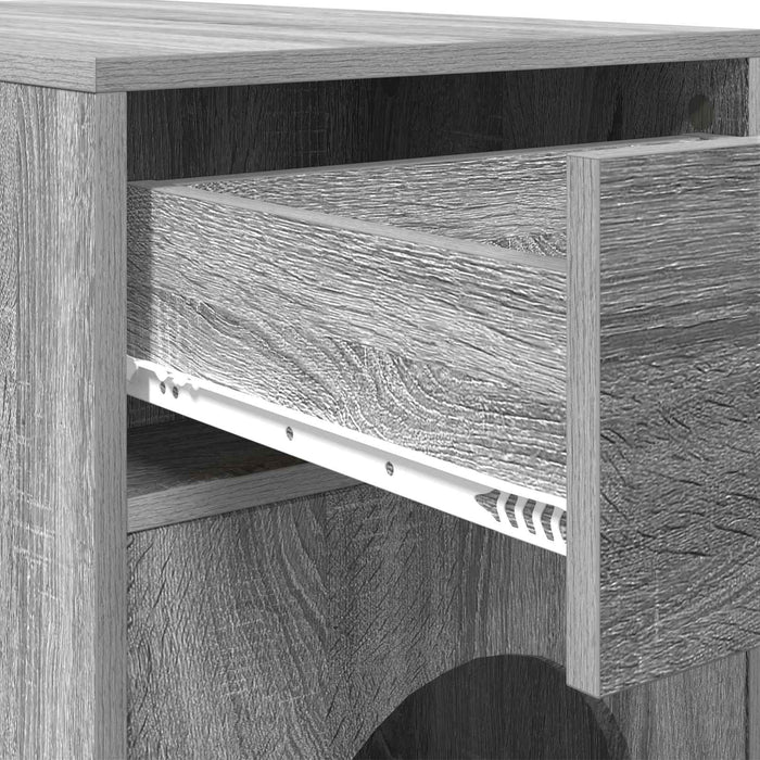 Casa pentru pisici Gri Sonoma 72 x 42.5 x 70 cm Lemn compozit - WALTI WALTI