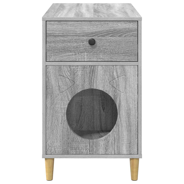 Casa pentru pisici Gri Sonoma 72 x 42.5 x 70 cm Lemn compozit - WALTI WALTI