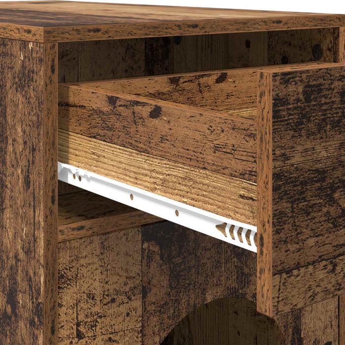 Casa pentru pisici Lemn vechi 72 x 42.5 x 70 cm Lemn compozit - WALTI WALTI