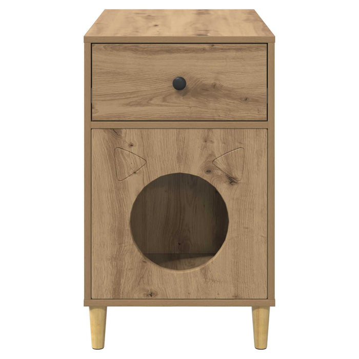 Casa pentru pisici Stejar artizanal 72 x 42.5 x 70 cm - WALTI WALTI
