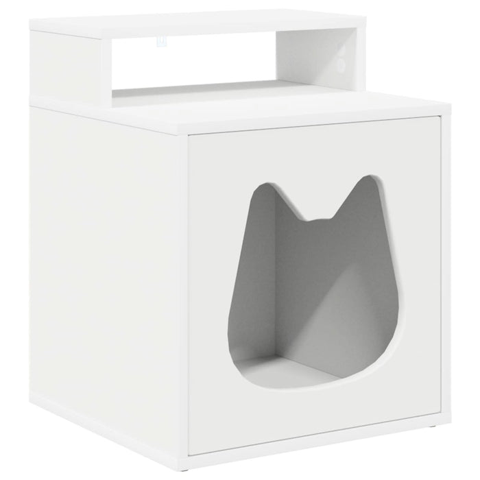 Casa pentru pisici Alb 42,5 x 40 x 53,5 cm Lemn compozit - WALTI WALTI