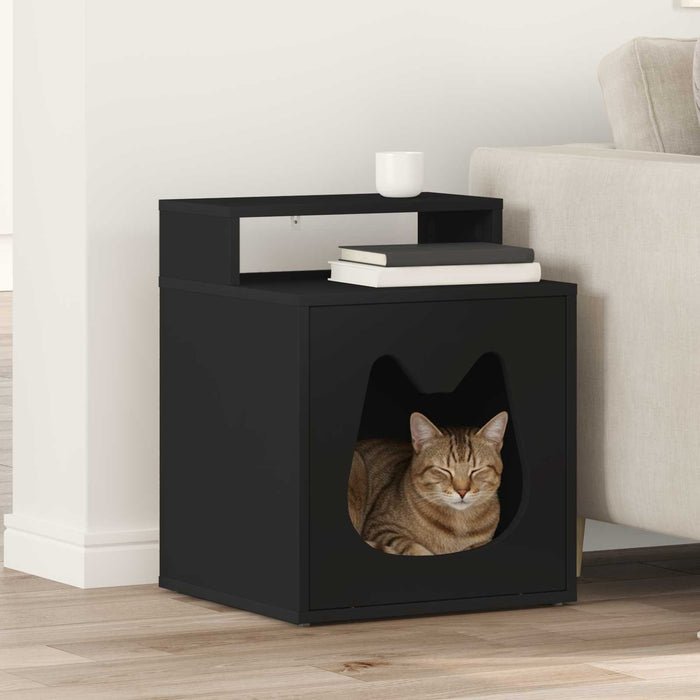 Casa pentru pisici Negru 42,5 x 40 x 53,5 cm Lemn compozit - WALTI WALTI