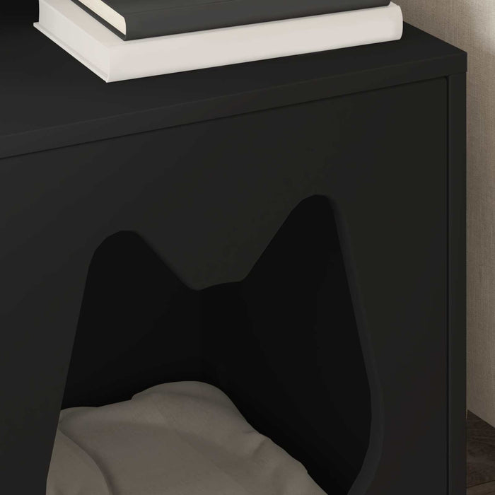 Casa pentru pisici Negru 42,5 x 40 x 53,5 cm Lemn compozit - WALTI WALTI
