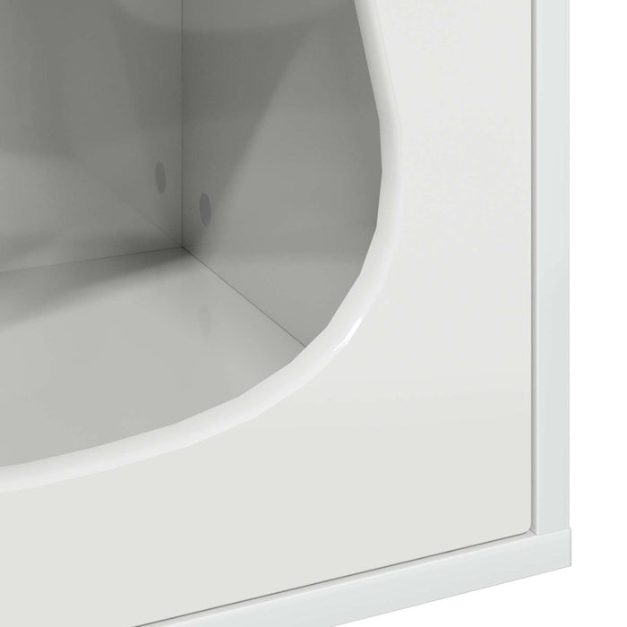 Casa pentru pisici Alb Lucios 42,5 x 40 x 53,5 cm Lemn compozit - WALTI WALTI