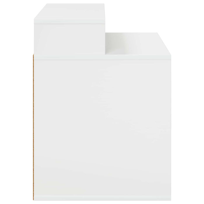 Casa pentru pisici Alb Lucios 42,5 x 40 x 53,5 cm Lemn compozit - WALTI WALTI