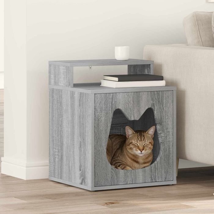 Casa pentru pisici Gri Sonoma 42,5 x 40 x 53,5 cm Lemn compozit - WALTI WALTI