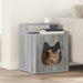 Casa pentru pisici Gri Sonoma 42,5 x 40 x 53,5 cm Lemn compozit - WALTI WALTI