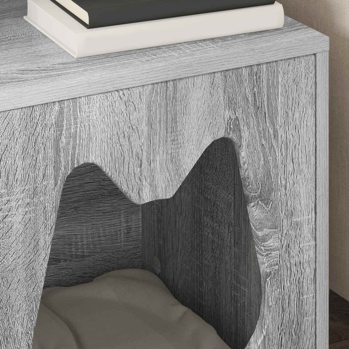 Casa pentru pisici Gri Sonoma 42,5 x 40 x 53,5 cm Lemn compozit - WALTI WALTI