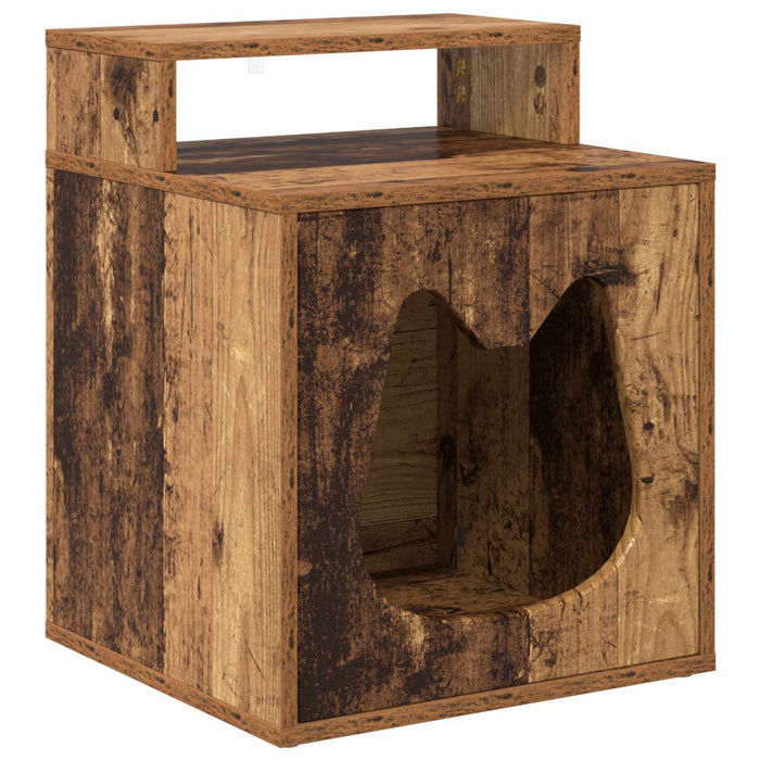 Casa pentru pisici Lemn vechi 42,5 x 40 x 53,5 cm Lemn compozit - WALTI WALTI
