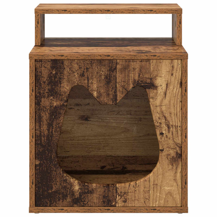Casa pentru pisici Lemn vechi 42,5 x 40 x 53,5 cm Lemn compozit - WALTI WALTI